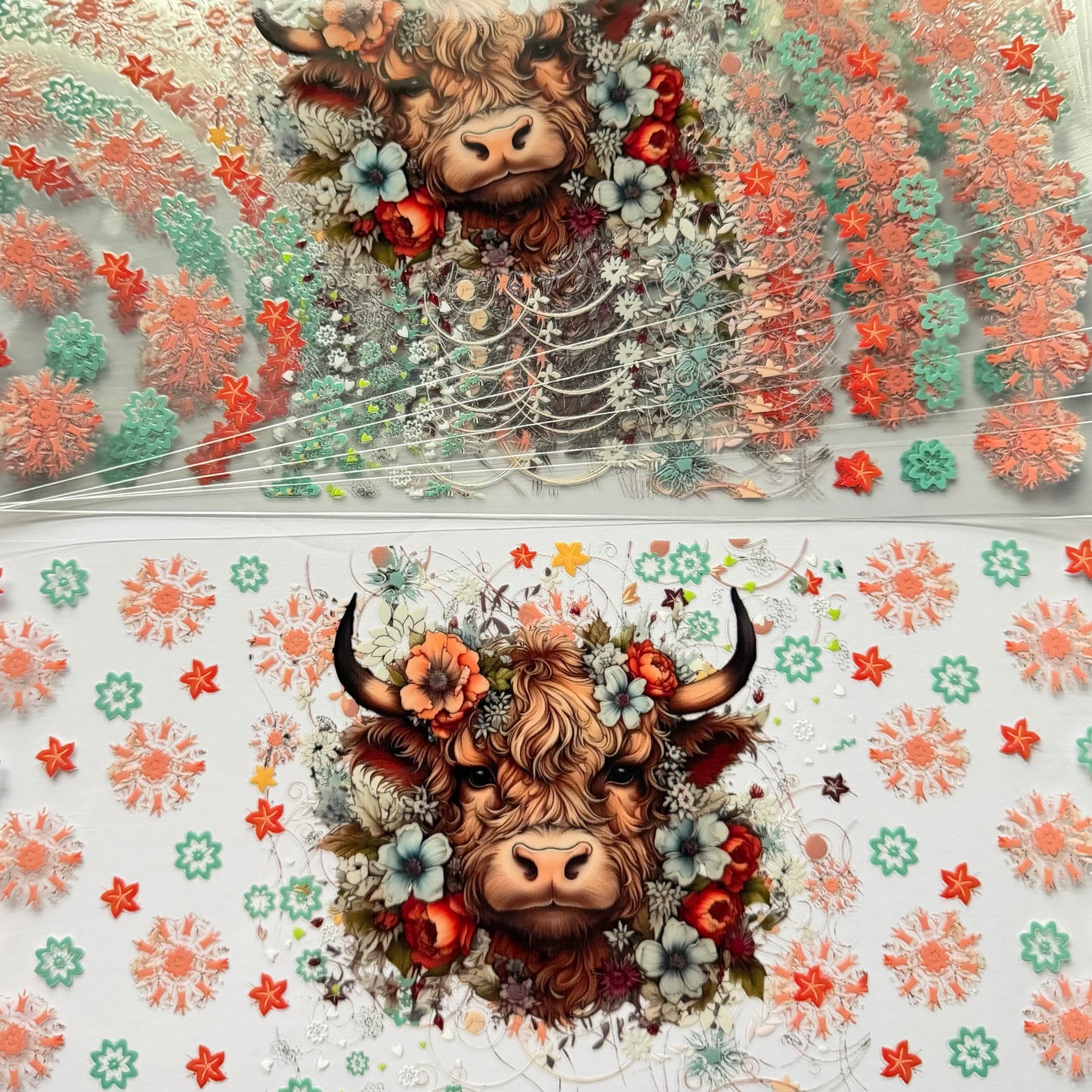 Highland W/Flowers Cup Wrap #96