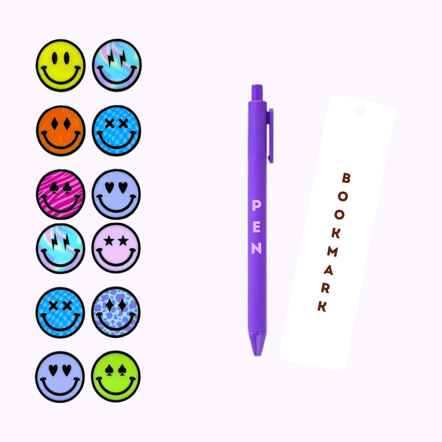 Smiley Faces Pen/Bookmark Wrap #61