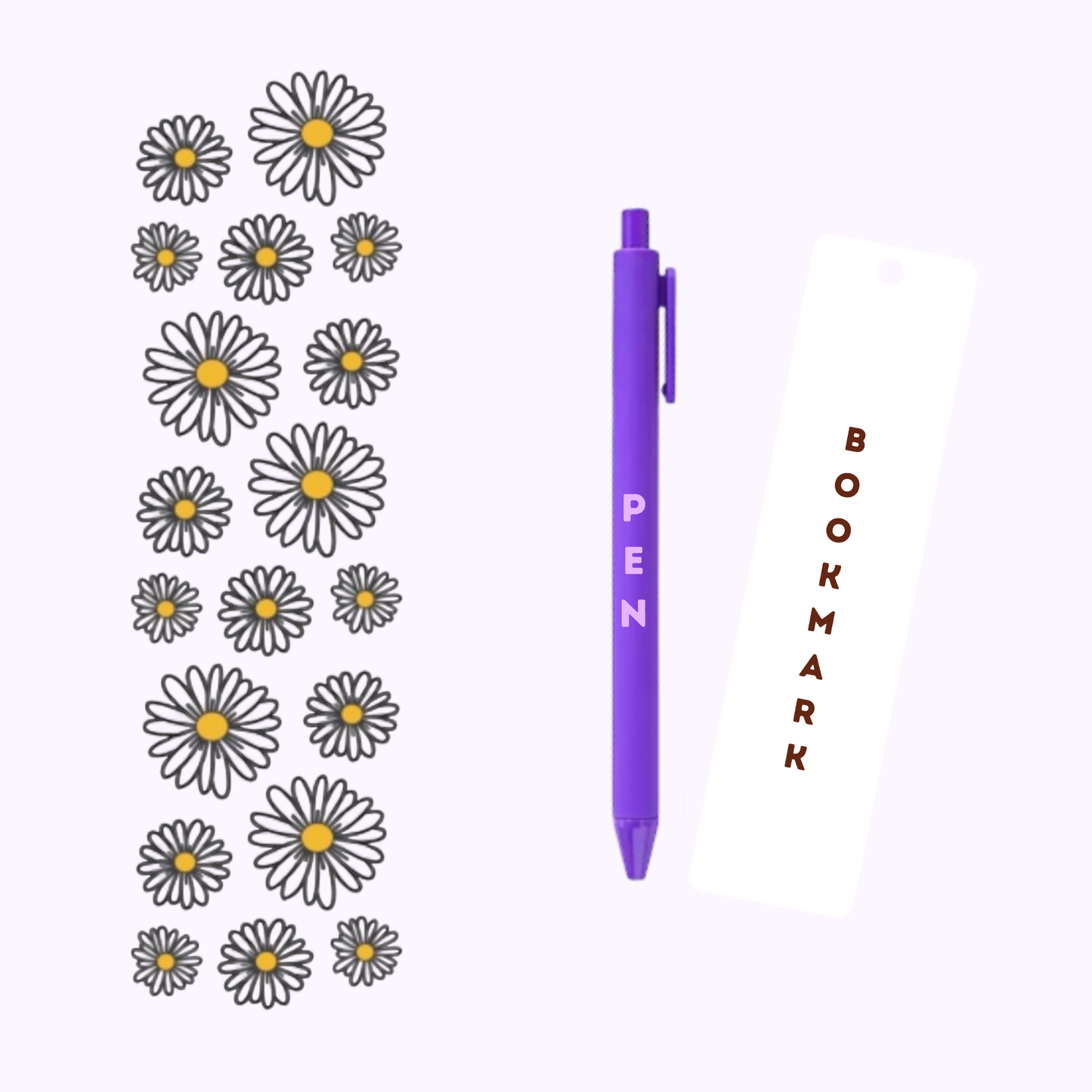 Daisies Pen/Bookmark Wrap #37