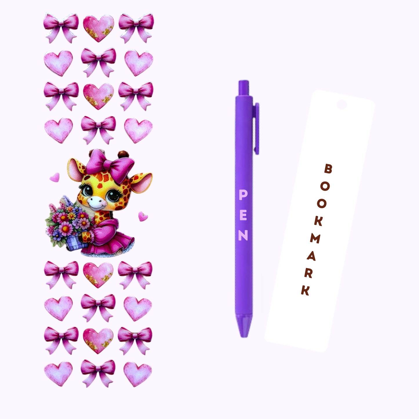 Cute Giraffe Pen/Bookmark Wrap #67