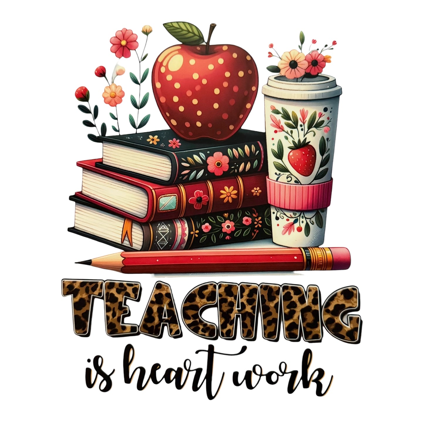 Teaching Is Heart Work DTF 10” #57