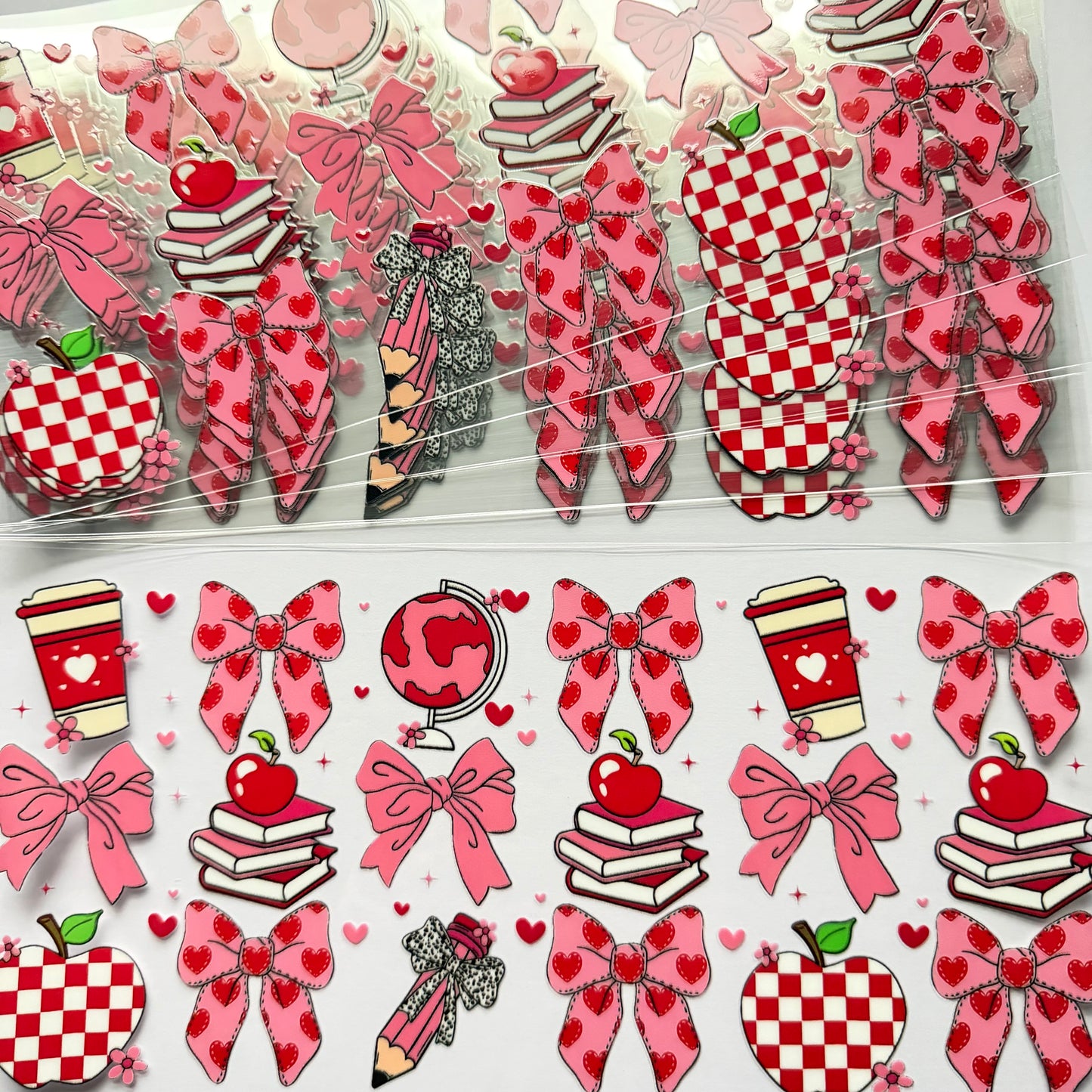 Teacher Apple & Bows Cup Wrap #49