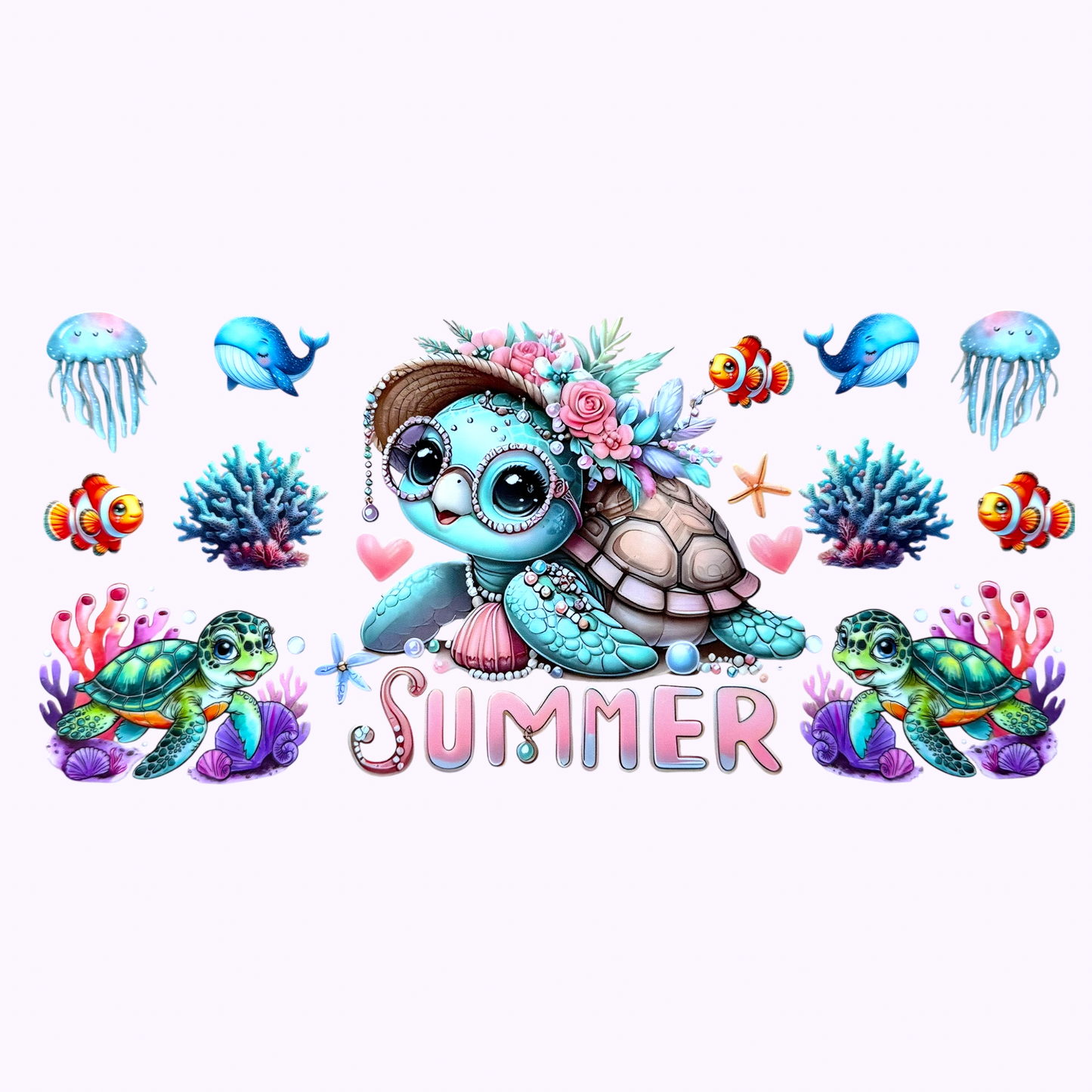 Summer Turtle Cup Wrap #105