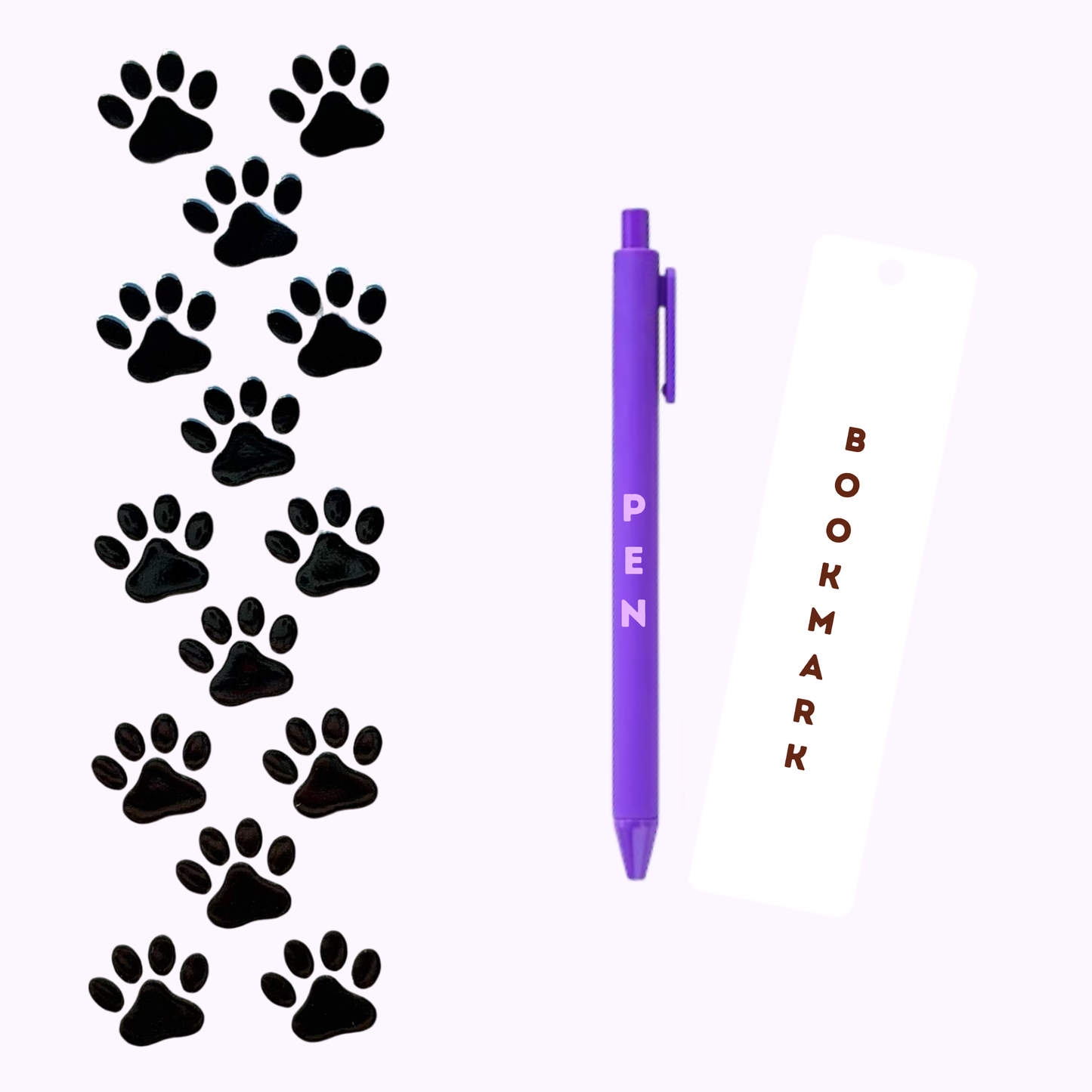 Paw Prints Pen/Bookmark Wrap #26
