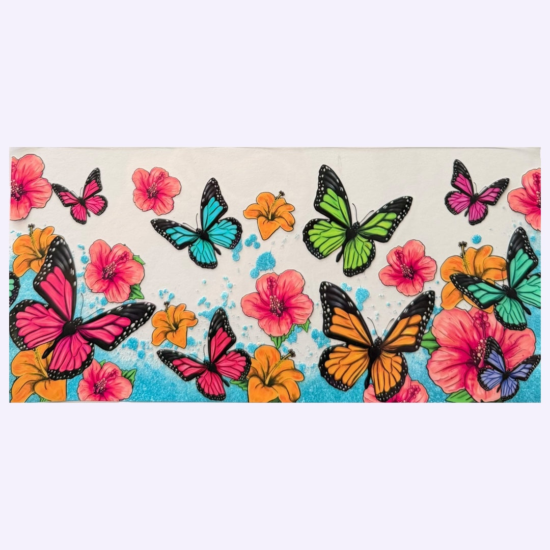 Colorful Butterflies Cup Wrap #6