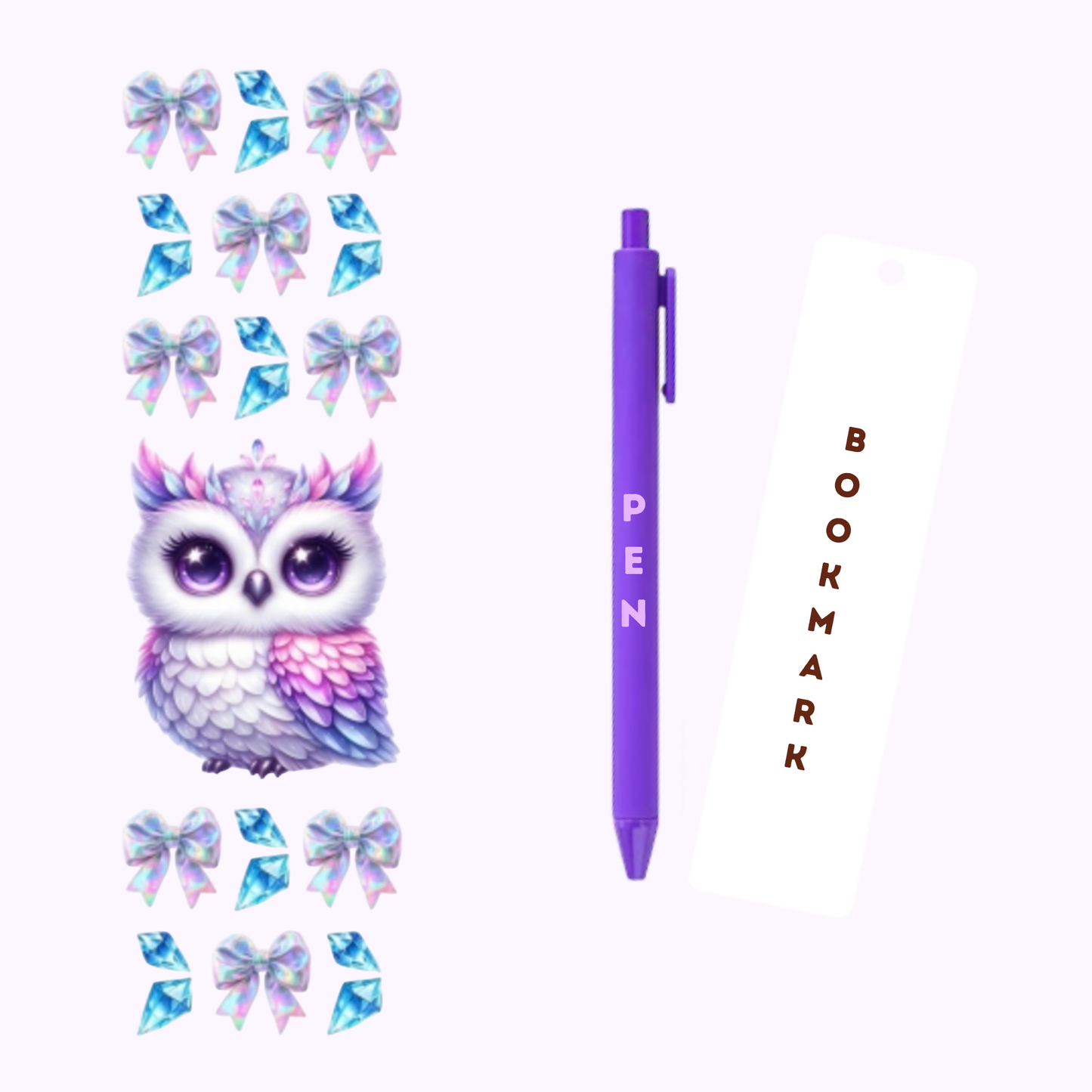 Cute Owl Pen/Bookmark Wrap #18