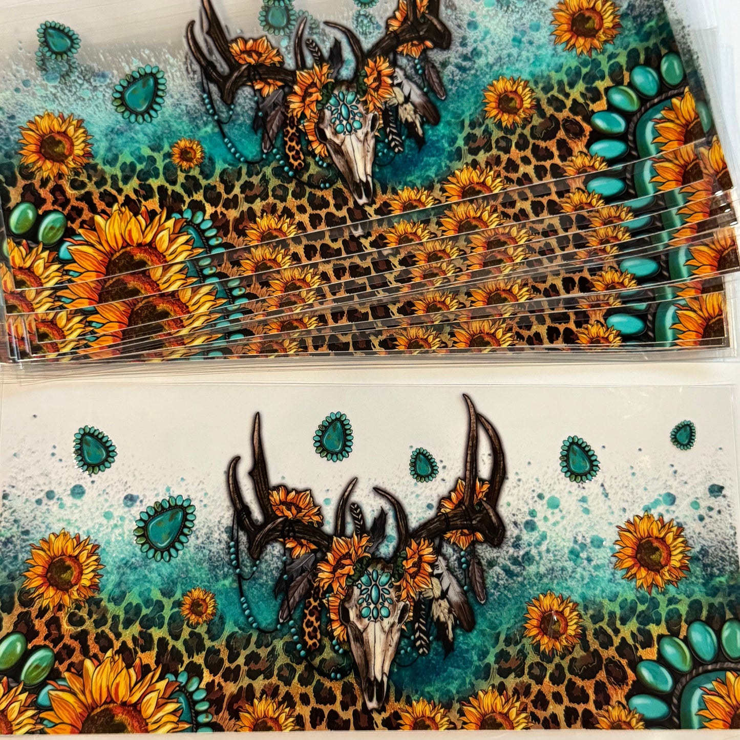 Skull & Sunflowers Cup Wrap #72