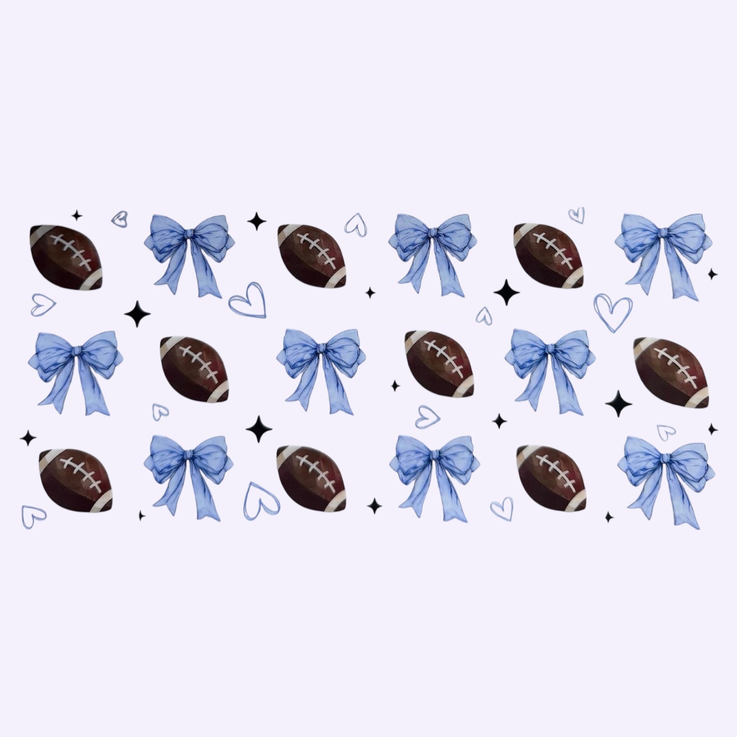 Footballs & Bows Cup Wrap #75