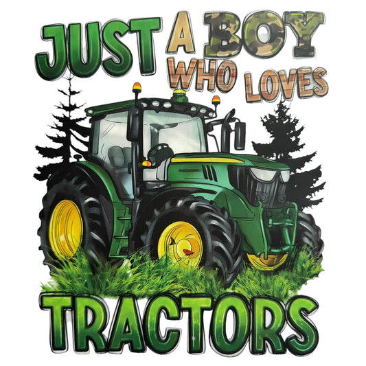 Just A Boy Who Loves Tractors DTF 8” #10