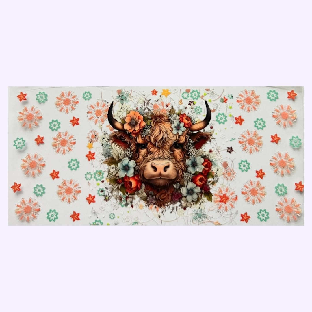 Highland W/Flowers Cup Wrap #96