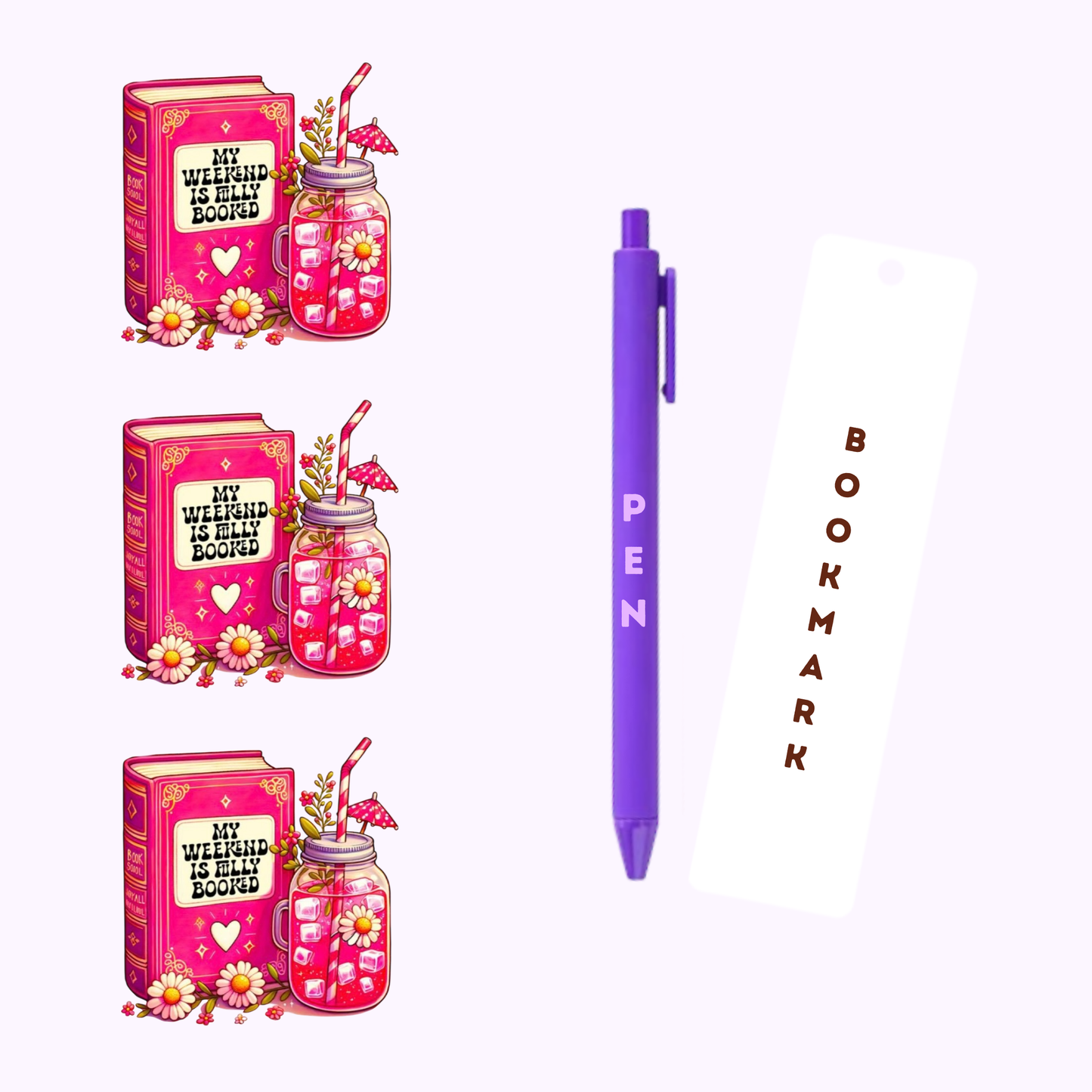 My Weekend Is Fully Booked Book Pen/Bookmark Wrap #9