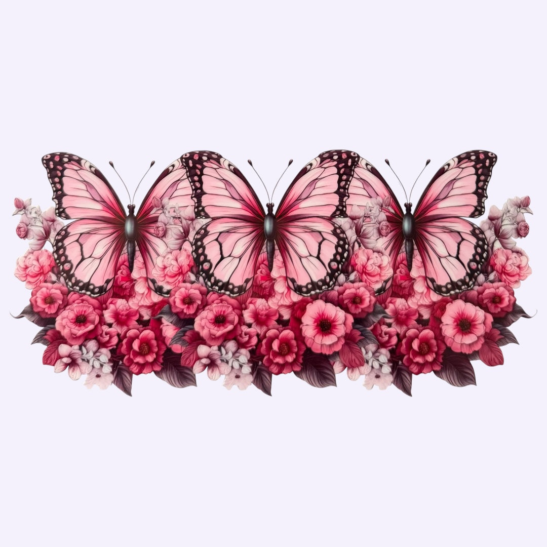 Pink Butterflies Cup Wrap #5