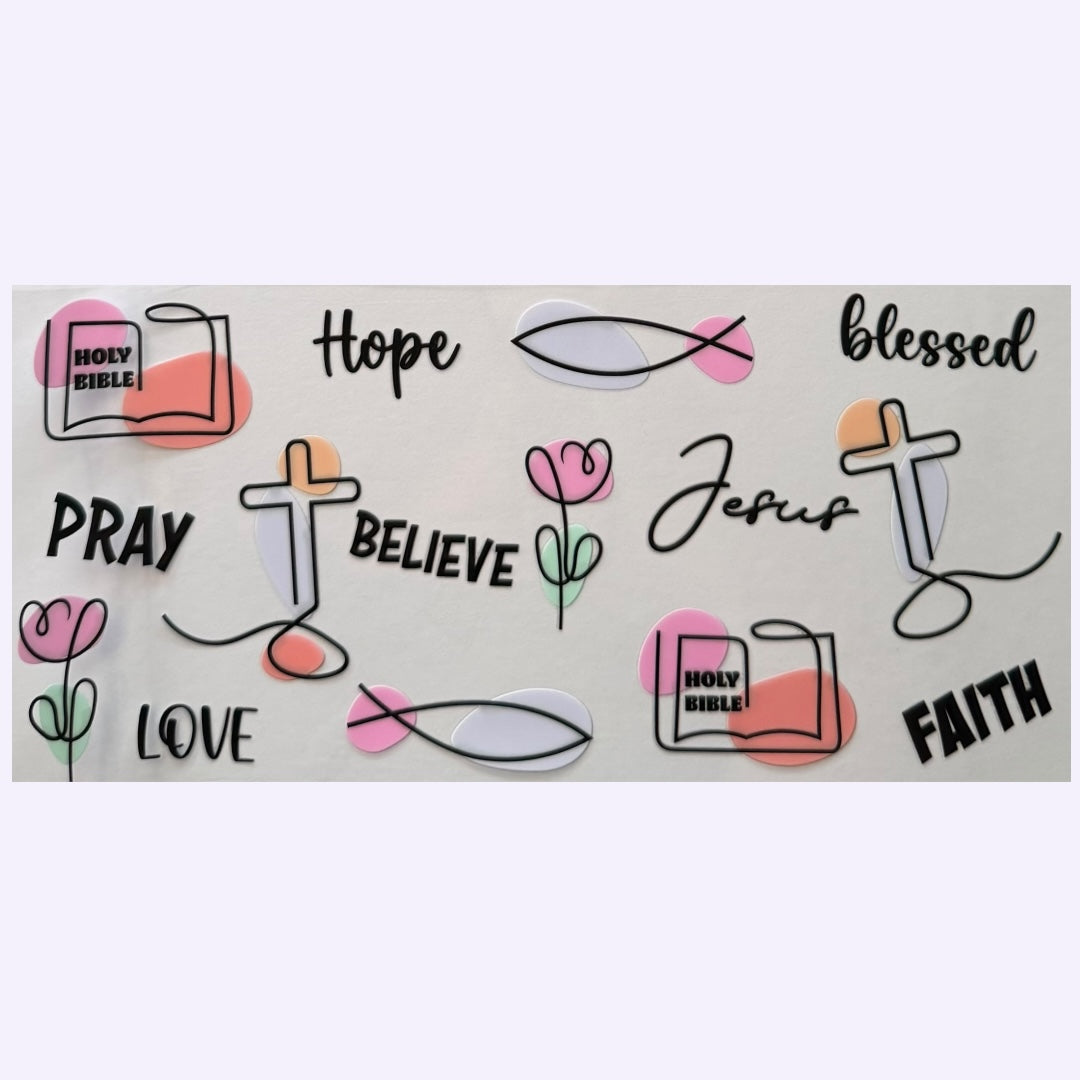 Faith,Pray,Jesus Cup Wrap #93
