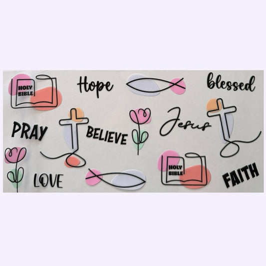 Faith,Pray,Jesus Cup Wrap #93