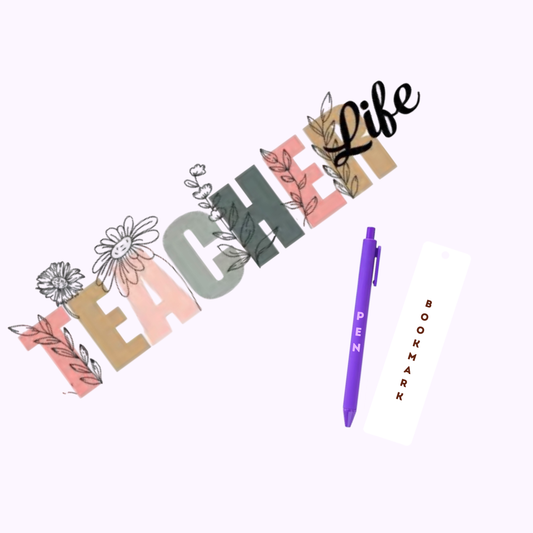 Teacher Life Pen/Bookmark Wrap #38