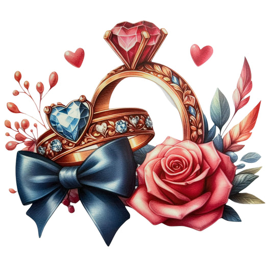 His & Hers Rings DTF 11” #97