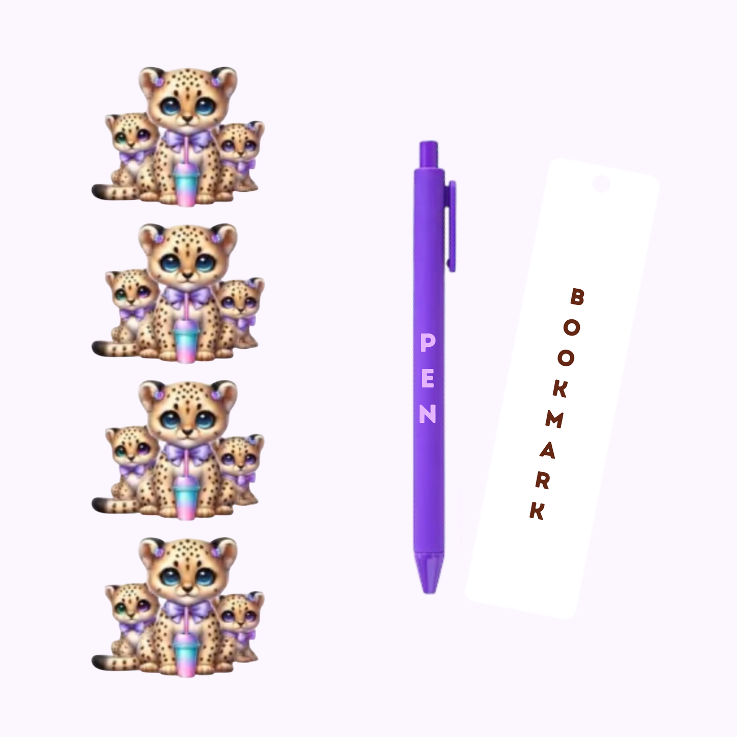 Cheetah Pen/Bookmark Wrap #15