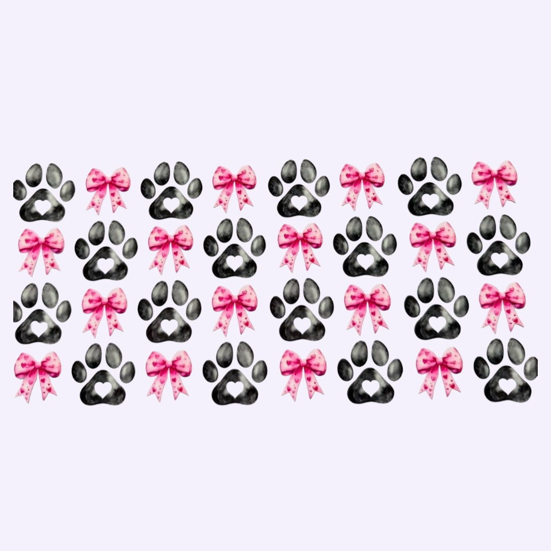 Paw Prints & Bows Cup Wrap #44