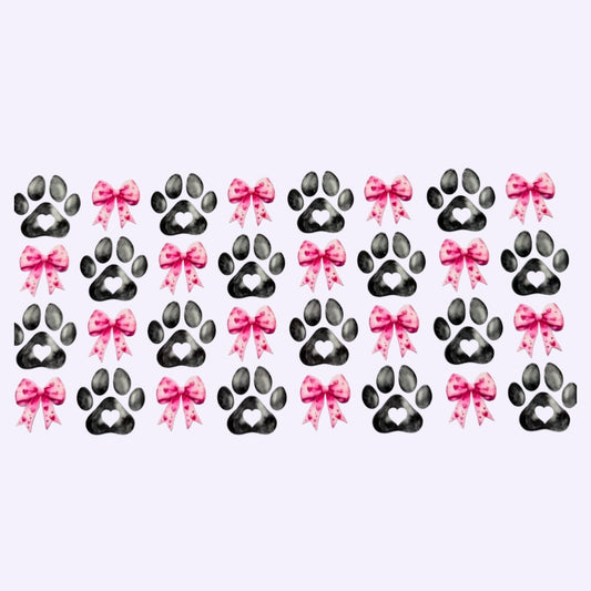 Paw Prints & Bows Cup Wrap #44