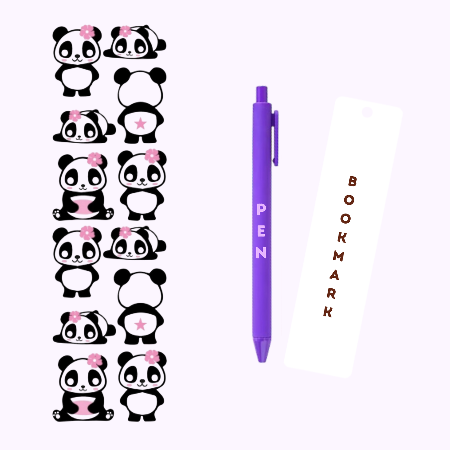 Panda Pen/Bookmark Wrap #19