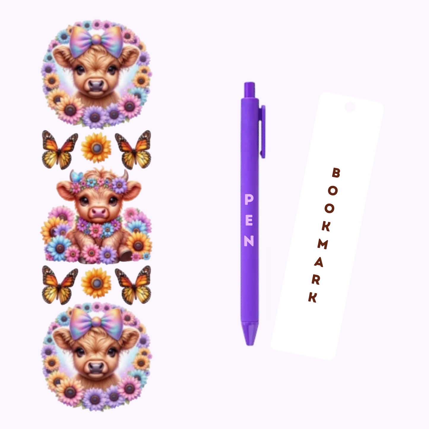 Cute Moos Pen/Bookmark Wrap #16