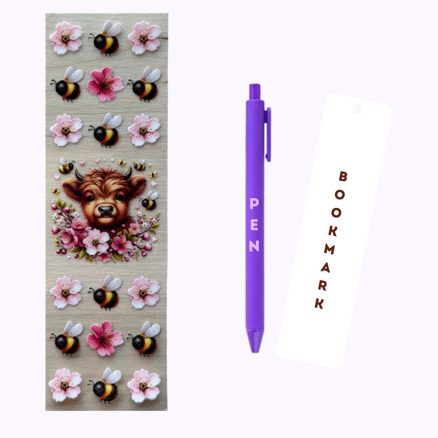 Moo & Bees Pen/Bookmark Wrap #56