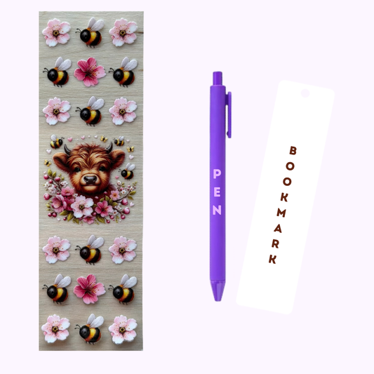 Moo & Bees Pen/Bookmark Wrap #56