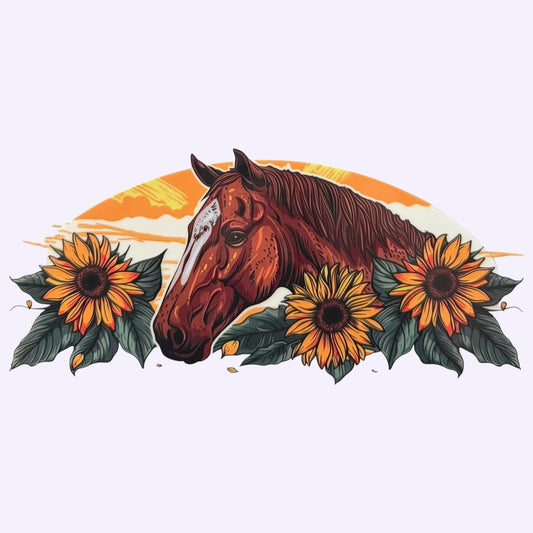 Horse & Flowers Cup Wrap #33