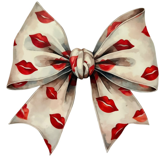 Bow W/Kisses DTF 10” #61