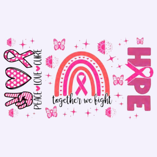 Peace,Love,Cure Cup Wrap #83
