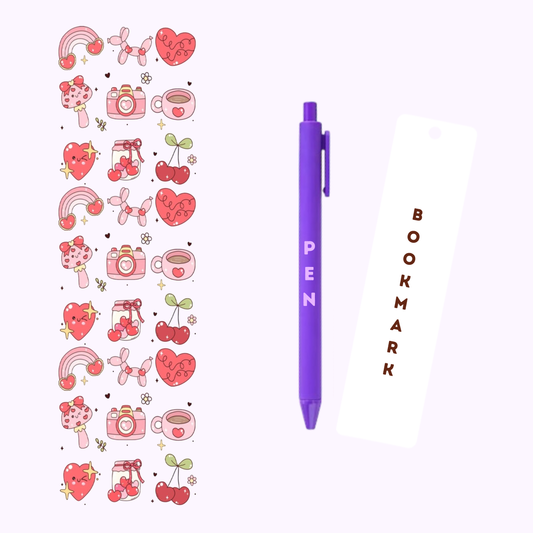Ballon Dogs & Hearts Pen/Bookmark Wrap #33