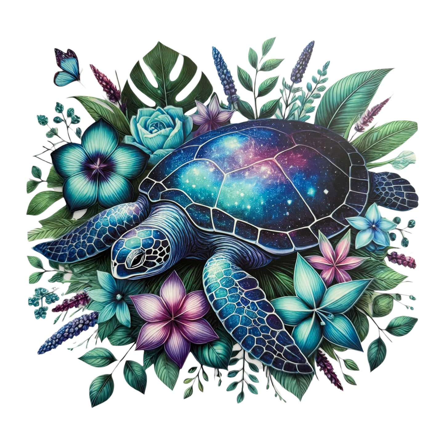 Turtle & Flowers DTF 8” #13