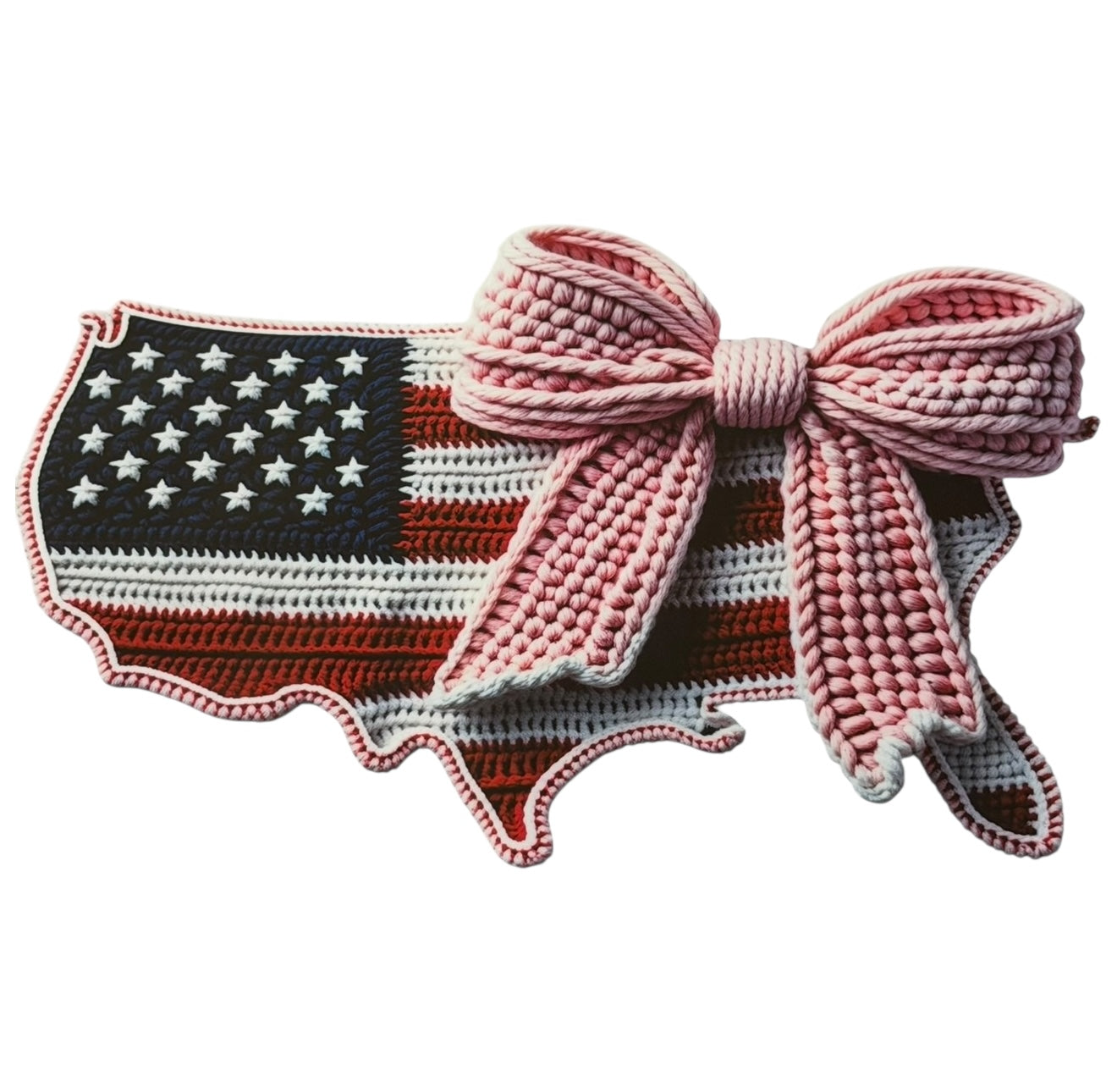 USA Flag Faux Yarn Adult DTF #80