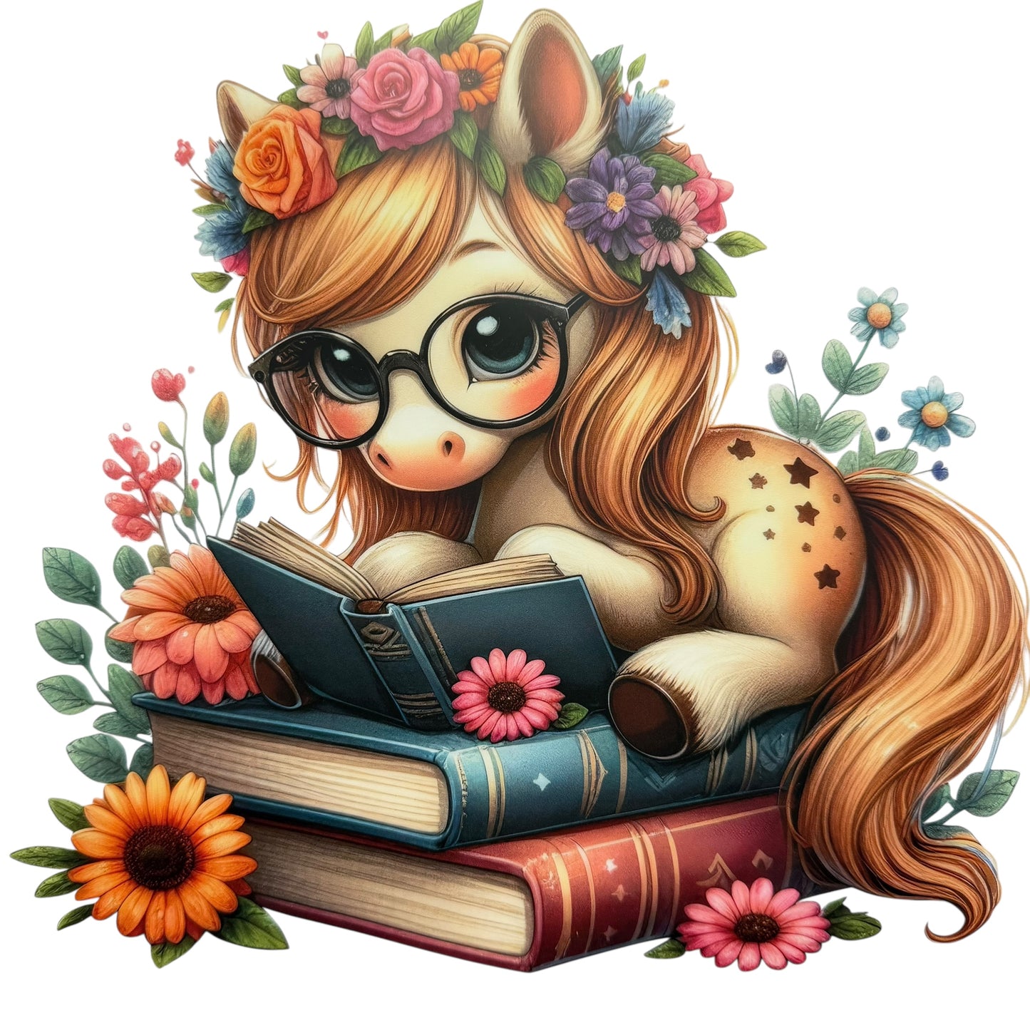 Horse & Books DTF 11” #8