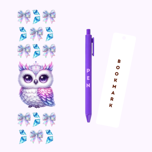 Cute Owl Pen/Bookmark Wrap #18