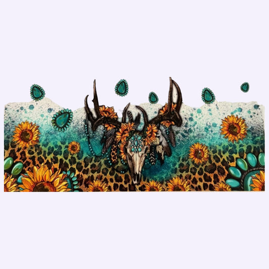 Skull & Sunflowers Cup Wrap #72