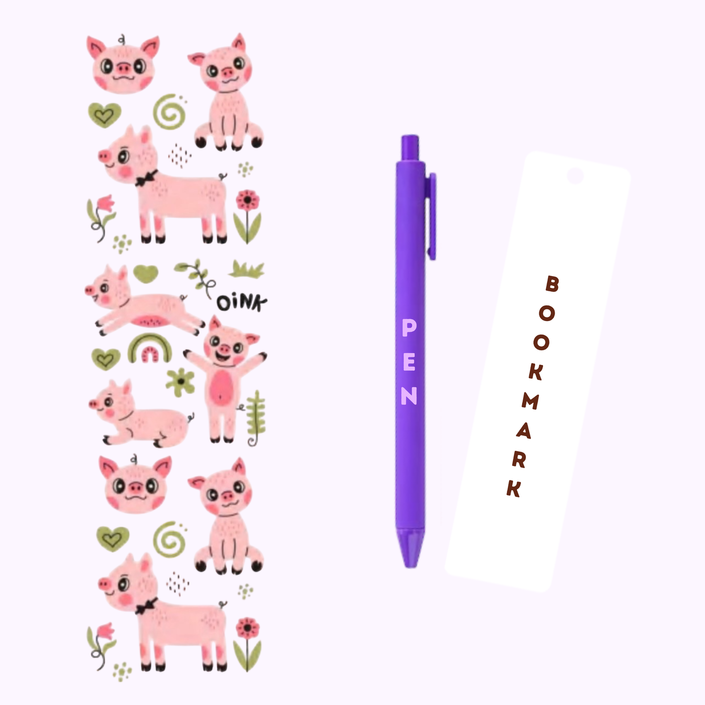 Cute Pig Pen/Bookmark Wrap #22