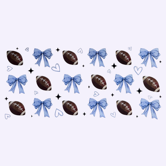 Footballs & Bows Cup Wrap #75